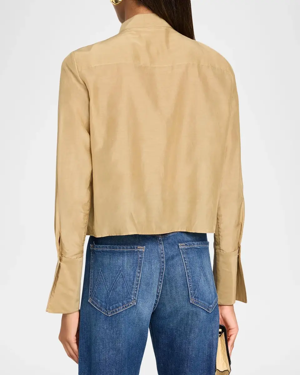 TWP Patti Ruffle Cotton-Silk Blouse | Thumbnail 3