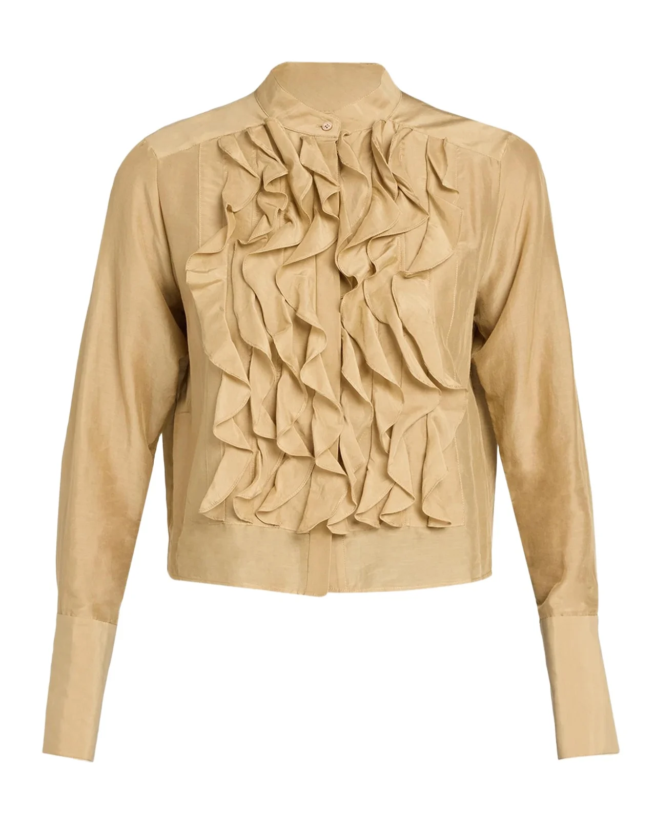 Patti Ruffle Cotton-Silk Blouse Patti Ruffle Cotton-Silk Blouse