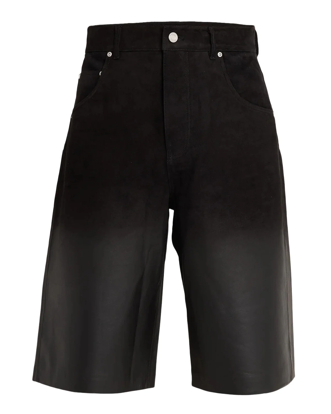 Men's Leather Track Wide-Leg Shorts Men's Leather Track Wide-Leg Shorts
