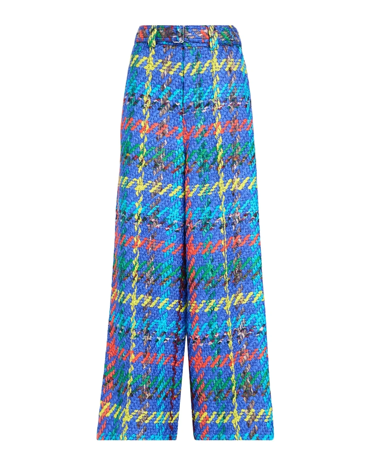 Crayon Tweed Wide-Leg Trousers With Belt Crayon Tweed Wide-Leg Trousers With Belt