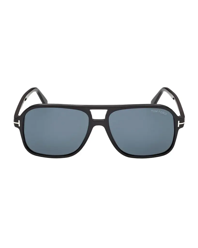 Tom Ford Men's Madison-02 Acetate Pilot Sunglasses