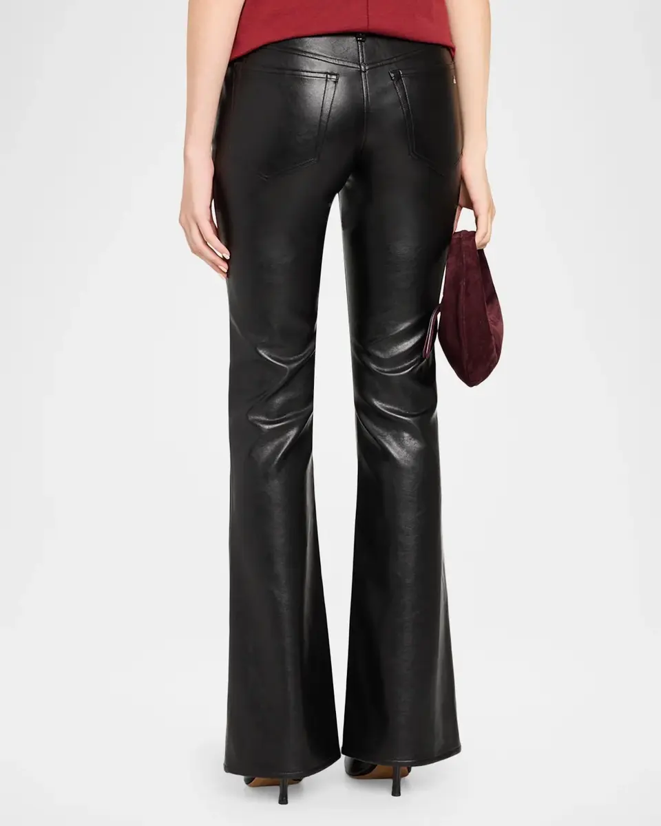 rag & bone Kinsley Faux-Leather Low-Rise Boot-Cut Pants | Thumbnail 3 rag & bone Kinsley Faux-Leather Low-Rise Boot-Cut Pants | Thumbnail 3