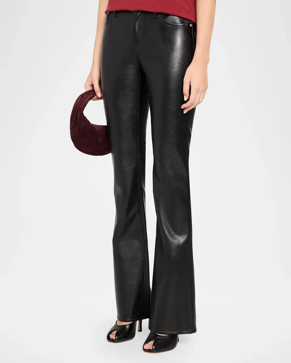 rag & bone Kinsley Faux-Leather Low-Rise Boot-Cut Pants | Thumbnail 4 rag & bone Kinsley Faux-Leather Low-Rise Boot-Cut Pants | Thumbnail 4