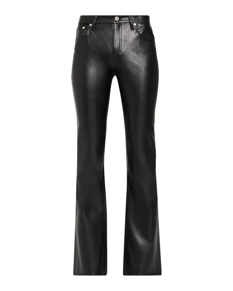 Kinsley Faux-Leather Low-Rise Boot-Cut Pants Kinsley Faux-Leather Low-Rise Boot-Cut Pants