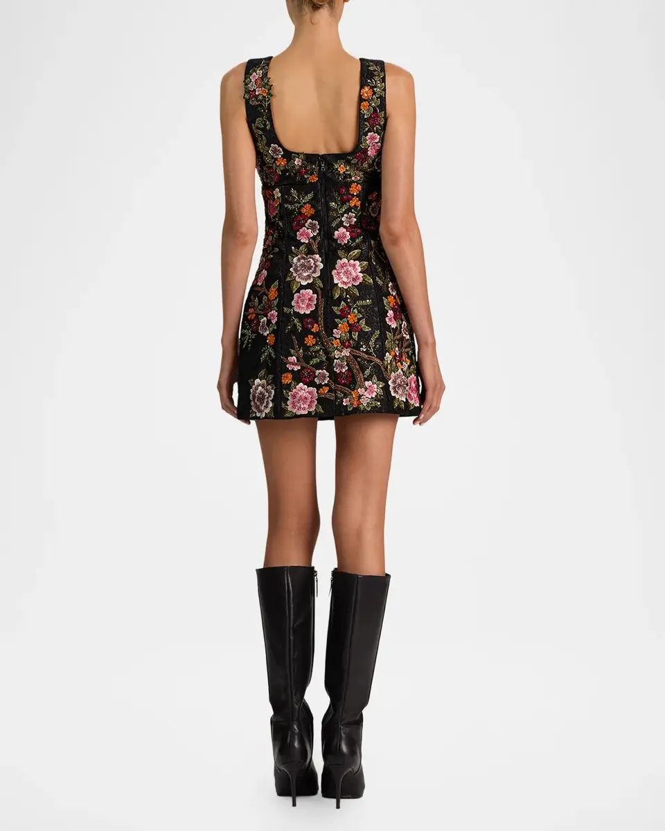 Alice + Olivia Mandy Embroidered Mini Dress | Thumbnail 3 Alice + Olivia Mandy Embroidered Mini Dress | Thumbnail 3