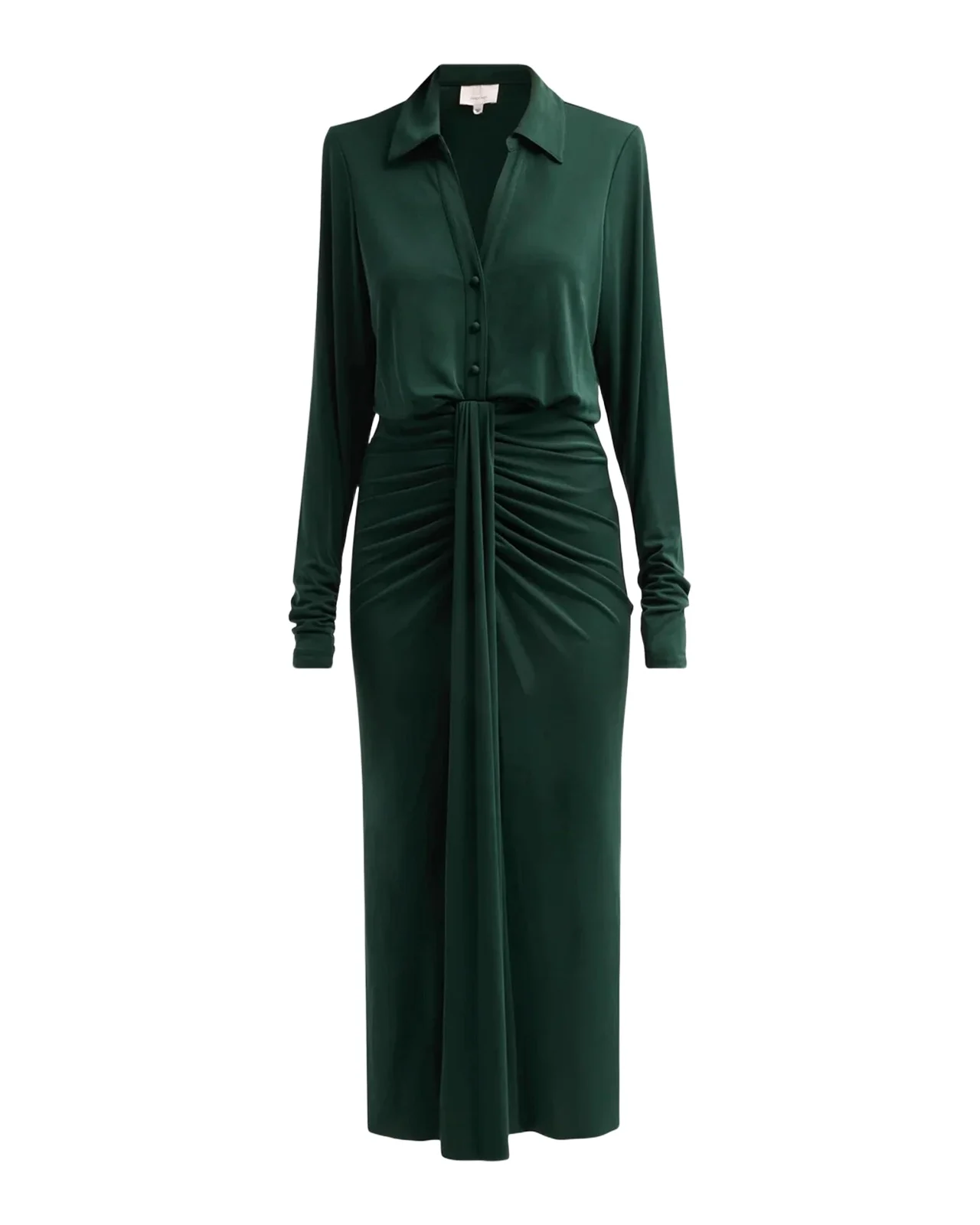 Seferina Draped Long-Sleeve Jersey Dress Seferina Draped Long-Sleeve Jersey Dress