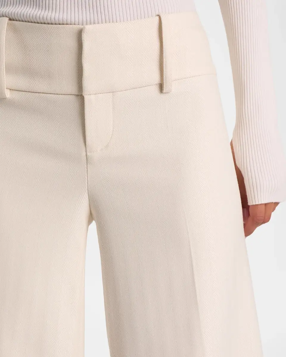 Alice + Olivia Olivia Low-Rise Herringbone Wide-Leg Pants | Thumbnail 5 Alice + Olivia Olivia Low-Rise Herringbone Wide-Leg Pants | Thumbnail 5