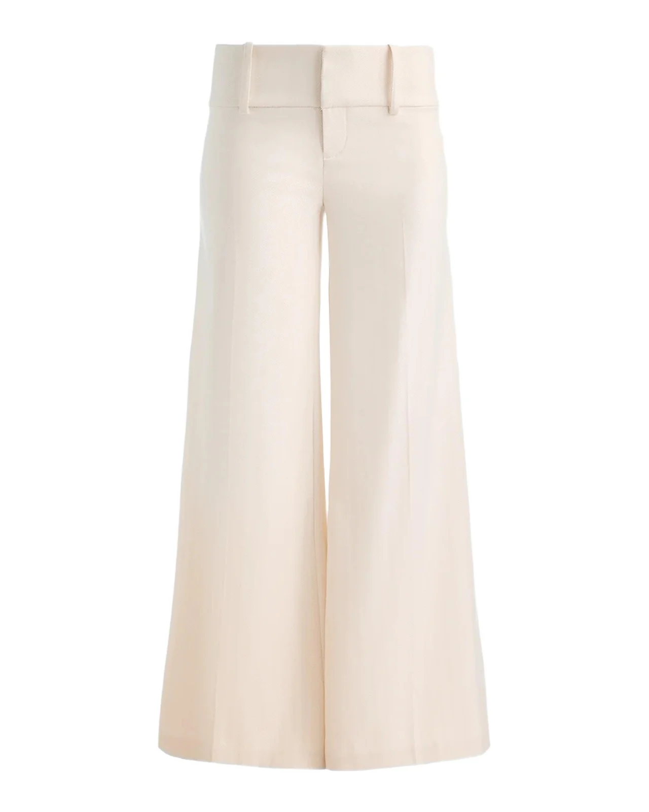 Olivia Low-Rise Herringbone Wide-Leg Pants Olivia Low-Rise Herringbone Wide-Leg Pants