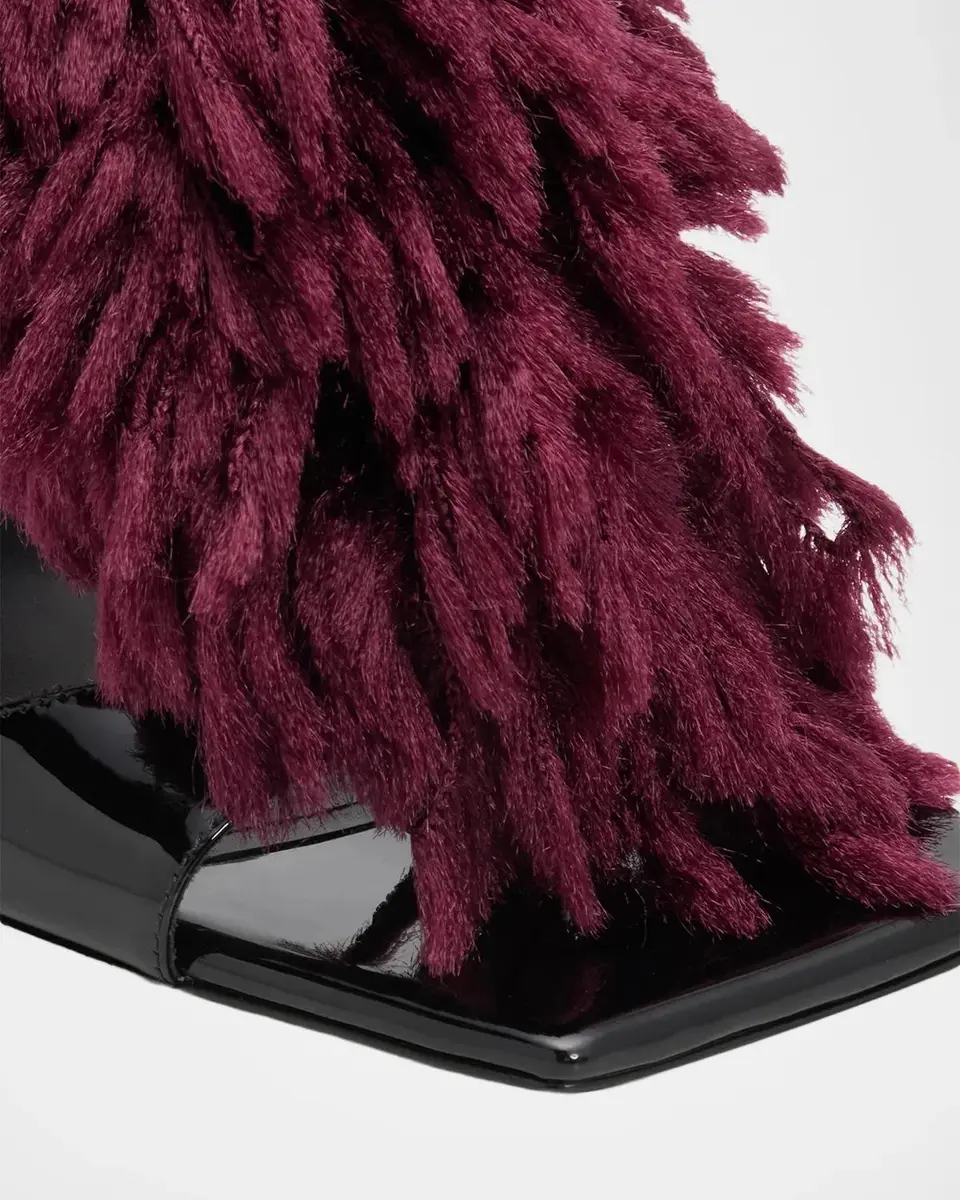 Givenchy 95mm Pompom Patent Leather Sandals | Thumbnail 3 Givenchy 95mm Pompom Patent Leather Sandals | Thumbnail 3