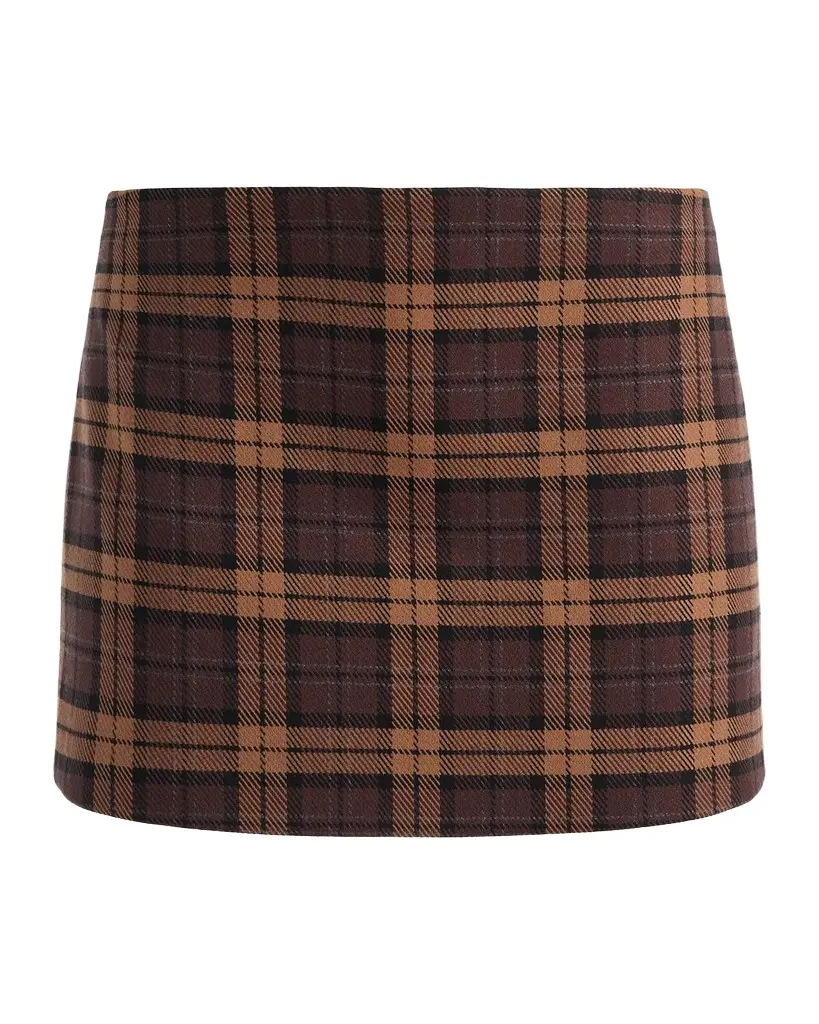 Alice + Olivia Mace Check Mini Skort