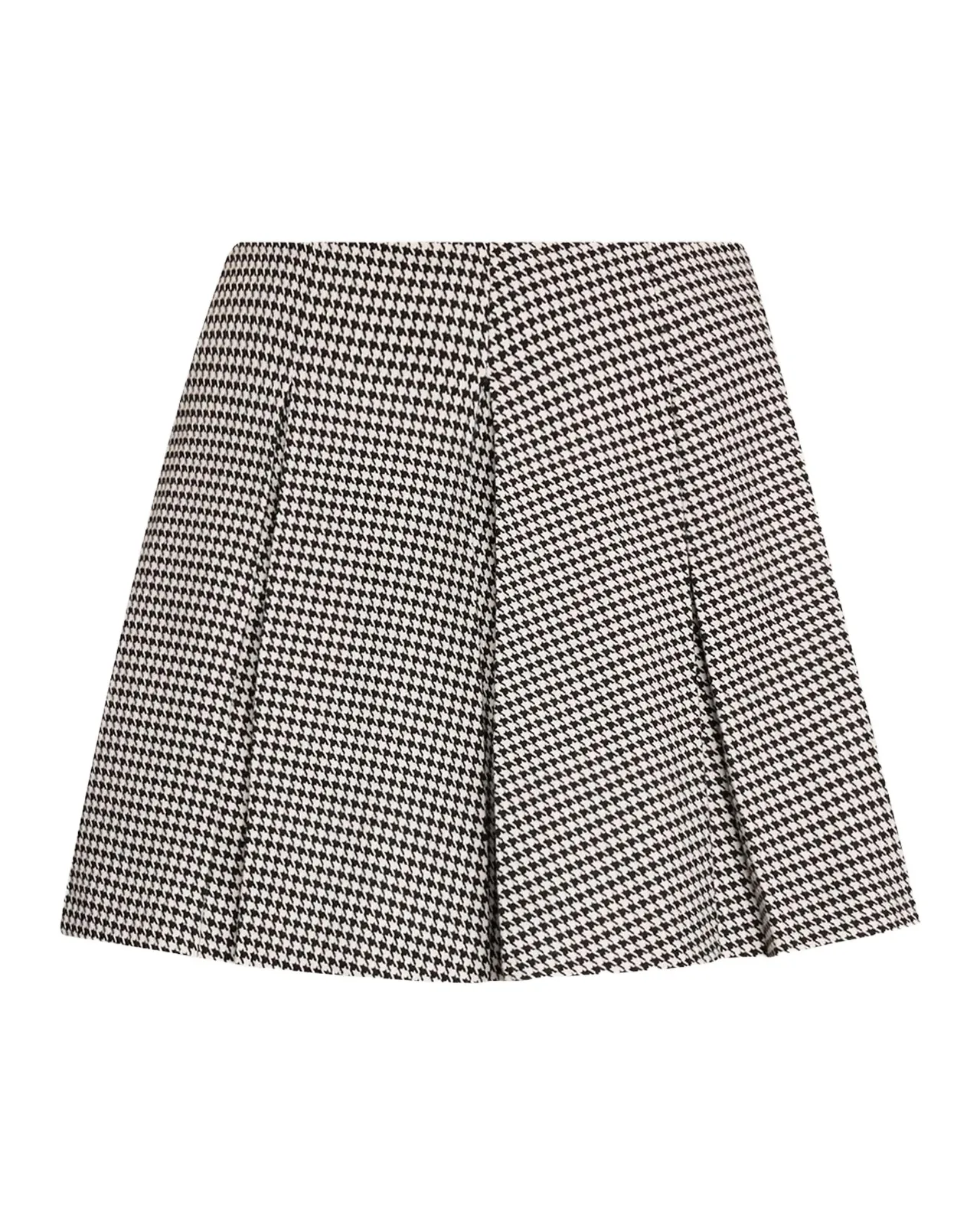 Emilie Houndstooth Pleated Mini Skirt Emilie Houndstooth Pleated Mini Skirt
