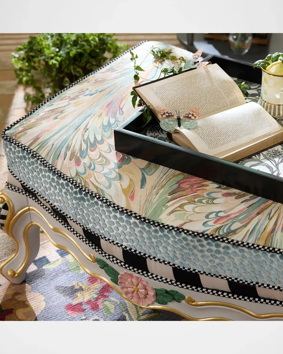 MacKenzie-Childs Storybook Upholstered Ottoman | Thumbnail 6 MacKenzie-Childs Storybook Upholstered Ottoman | Thumbnail 6