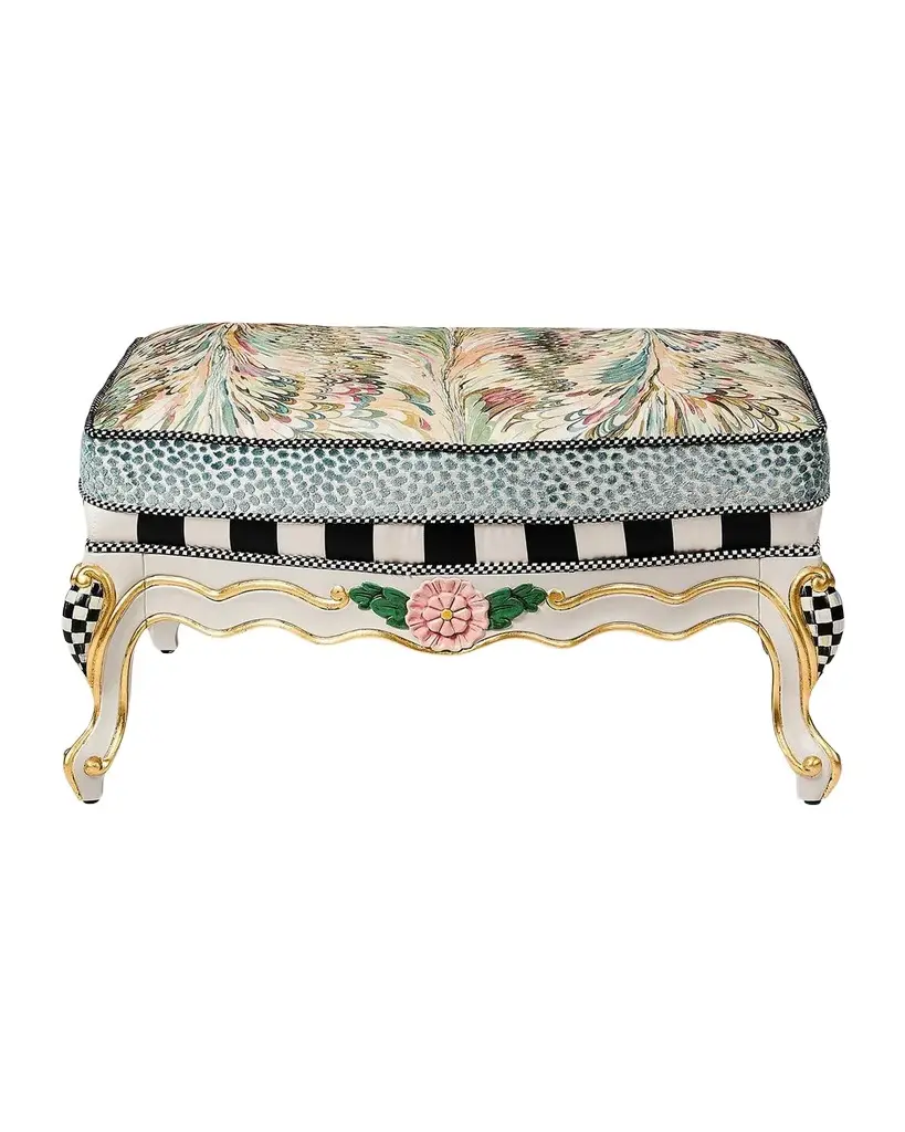 MacKenzie-Childs Storybook Upholstered Ottoman
