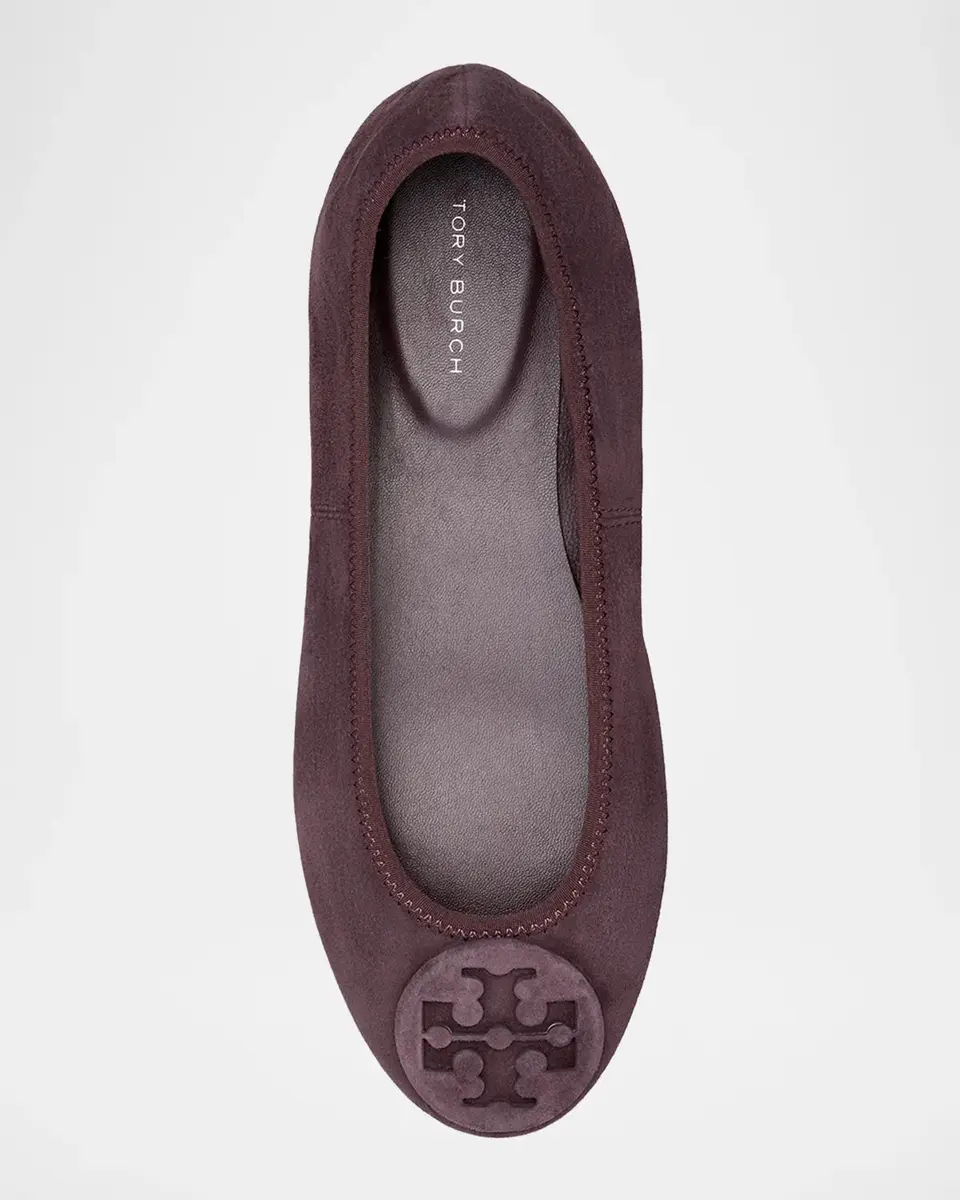Tory Burch Reva Travel Suede Ballet Flats | Thumbnail 3 Tory Burch Reva Travel Suede Ballet Flats | Thumbnail 3