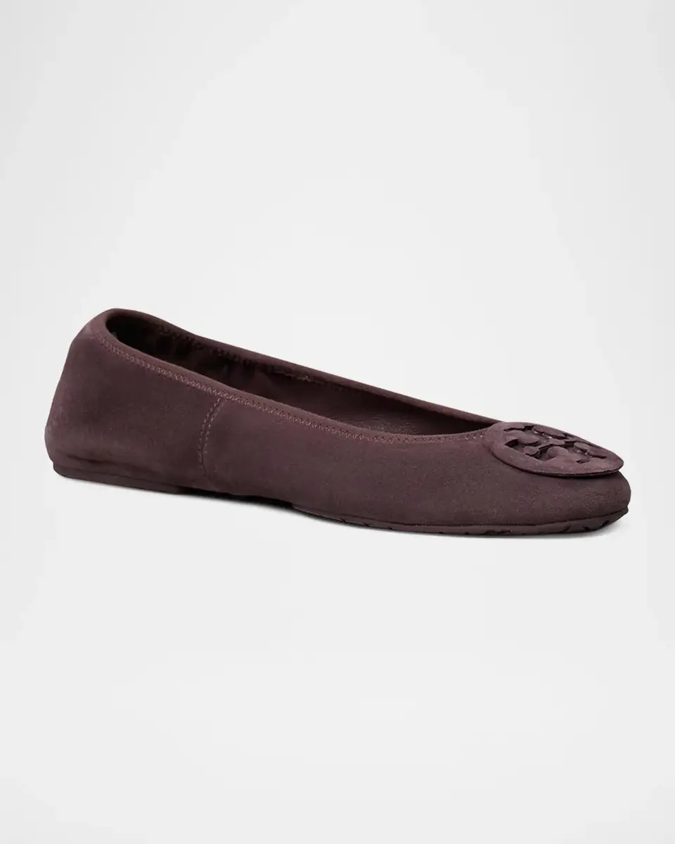 Tory Burch Reva Travel Suede Ballet Flats | Thumbnail 4 Tory Burch Reva Travel Suede Ballet Flats | Thumbnail 4
