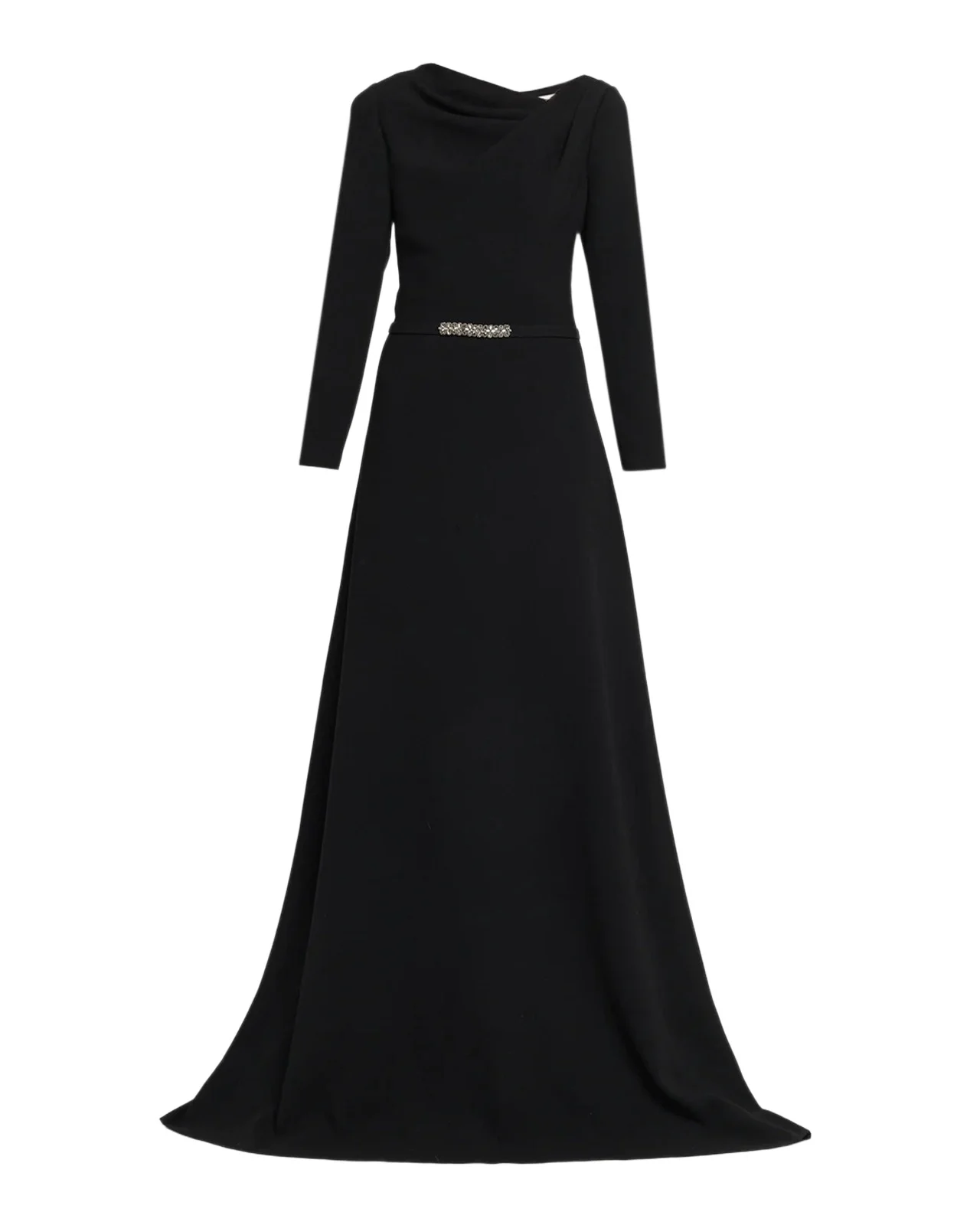 Draped A-Line Crepe Gown Draped A-Line Crepe Gown