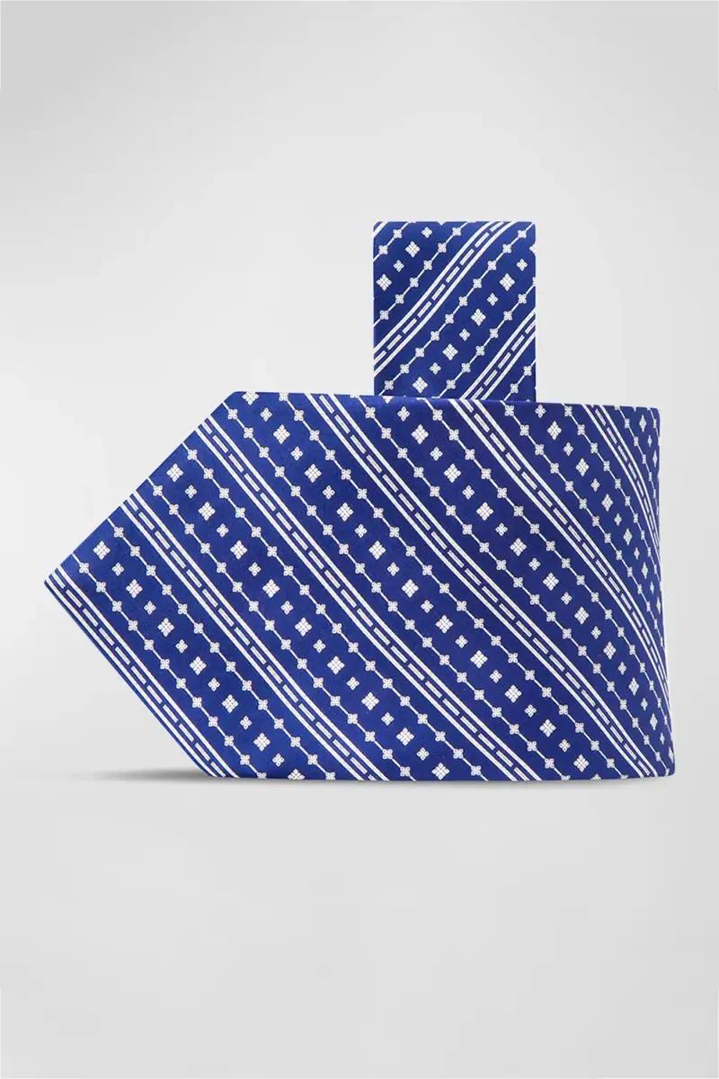 Stefano Ricci Men's Geometric Stripe-Print Silk Tie | Thumbnail 3
