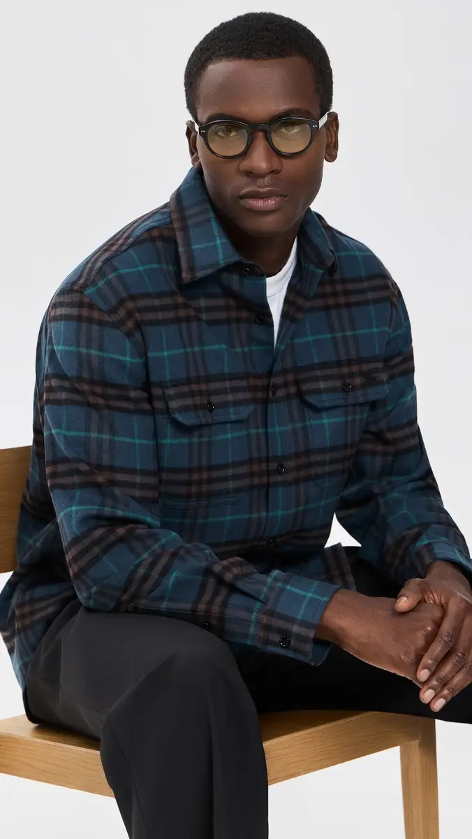 Burberry Cadoc Brushed Wool Flannel Overshirt | Thumbnail 2 Burberry Cadoc Brushed Wool Flannel Overshirt | Thumbnail 2