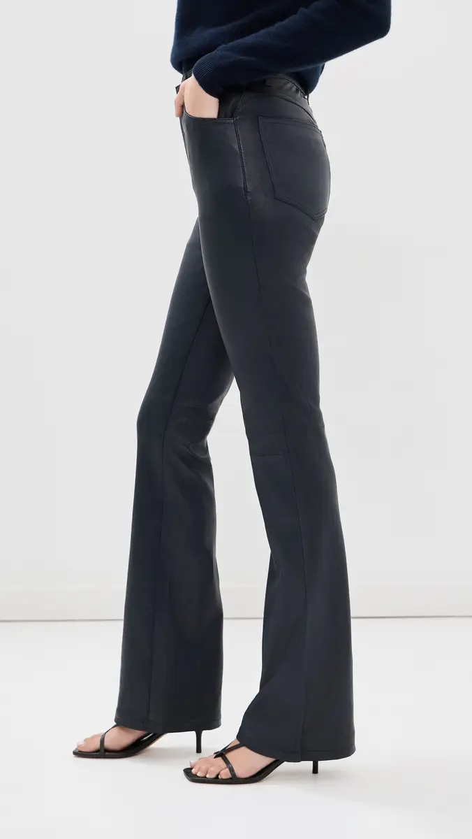 Sprwmn 5 Pocket Micro Flare Leather Pants | Thumbnail 4 Sprwmn 5 Pocket Micro Flare Leather Pants | Thumbnail 4