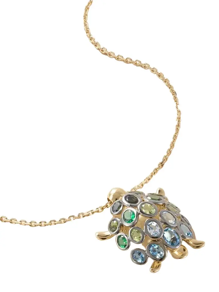 Tortue 9-karat Gold Multi-stones Necklace Tortue 9-karat Gold Multi-stones Necklace