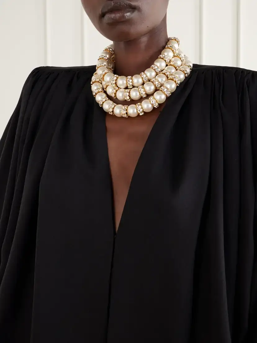 Valentino Garavani Hypergoutte Embellished Gold-tone Necklace | Thumbnail 5 Valentino Garavani Hypergoutte Embellished Gold-tone Necklace | Thumbnail 5