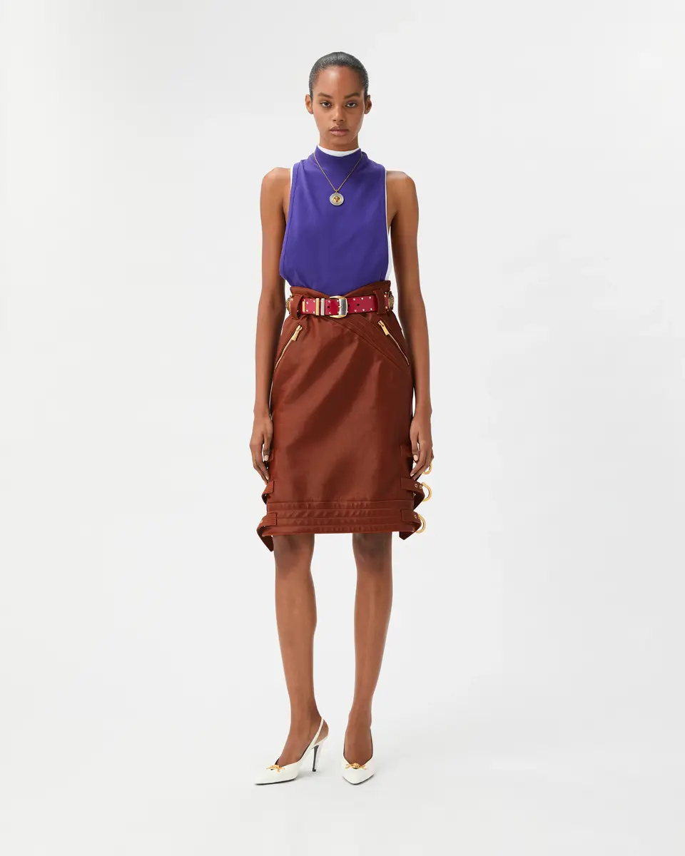 Versace Nappa Midi Skirt | Thumbnail 2