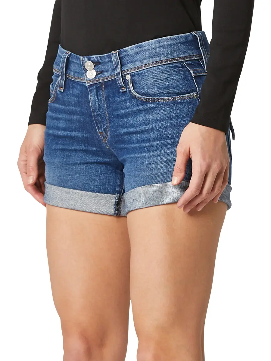 Hudson Jeans Women's Croxely Mid-Rise Rolled Hem Denim Shorts | Thumbnail 4 Hudson Jeans Women's Croxely Mid-Rise Rolled Hem Denim Shorts | Thumbnail 4