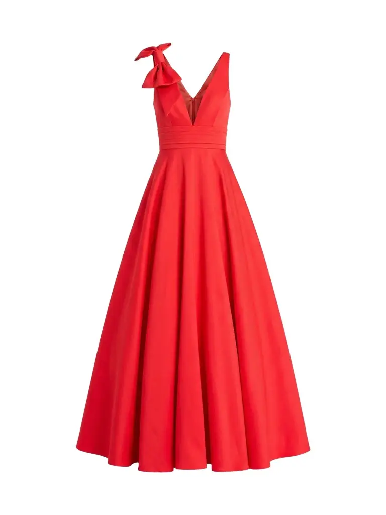 Mac Duggal Women's Crepe Sleeveless V-Neck Gown