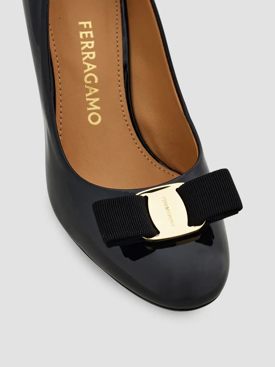 Ferragamo Women's Vara 70MM Bow Patent Leather Pumps | Thumbnail 5 Ferragamo Women's Vara 70MM Bow Patent Leather Pumps | Thumbnail 5