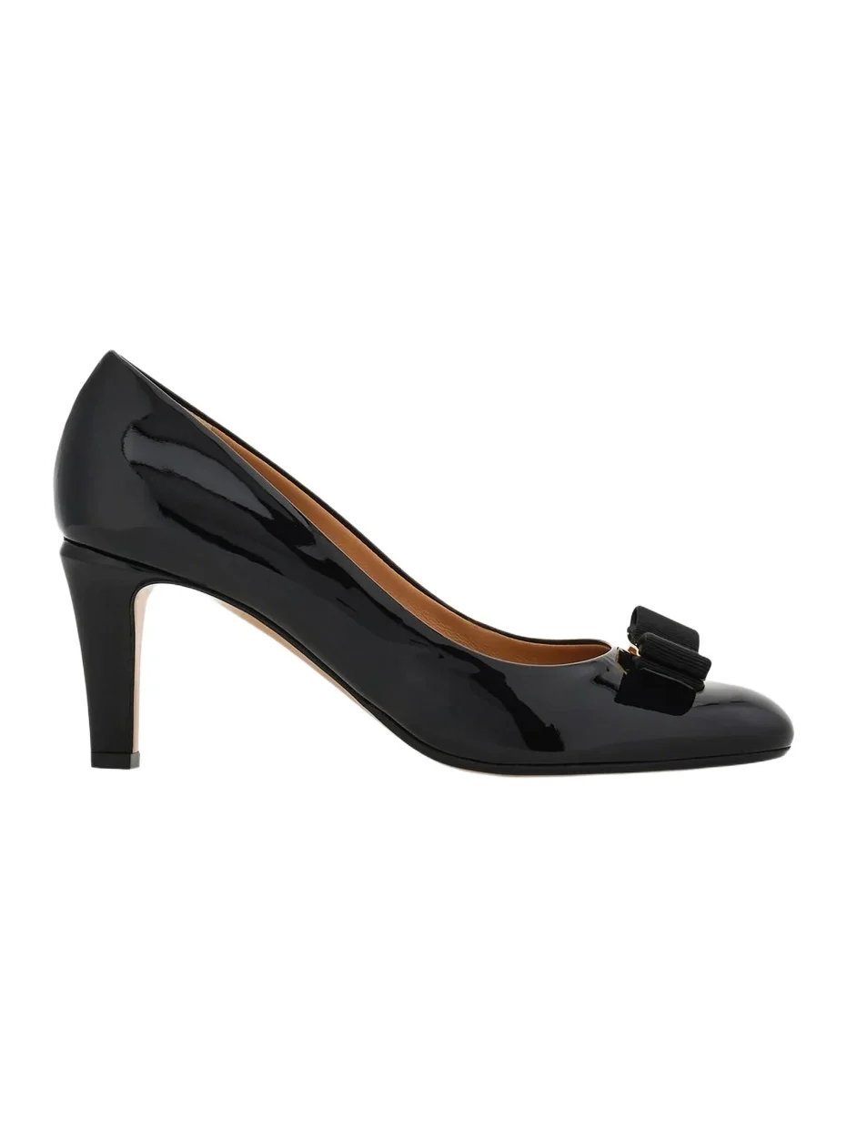 Ferragamo Women's Vara 70MM Bow Patent Leather Pumps