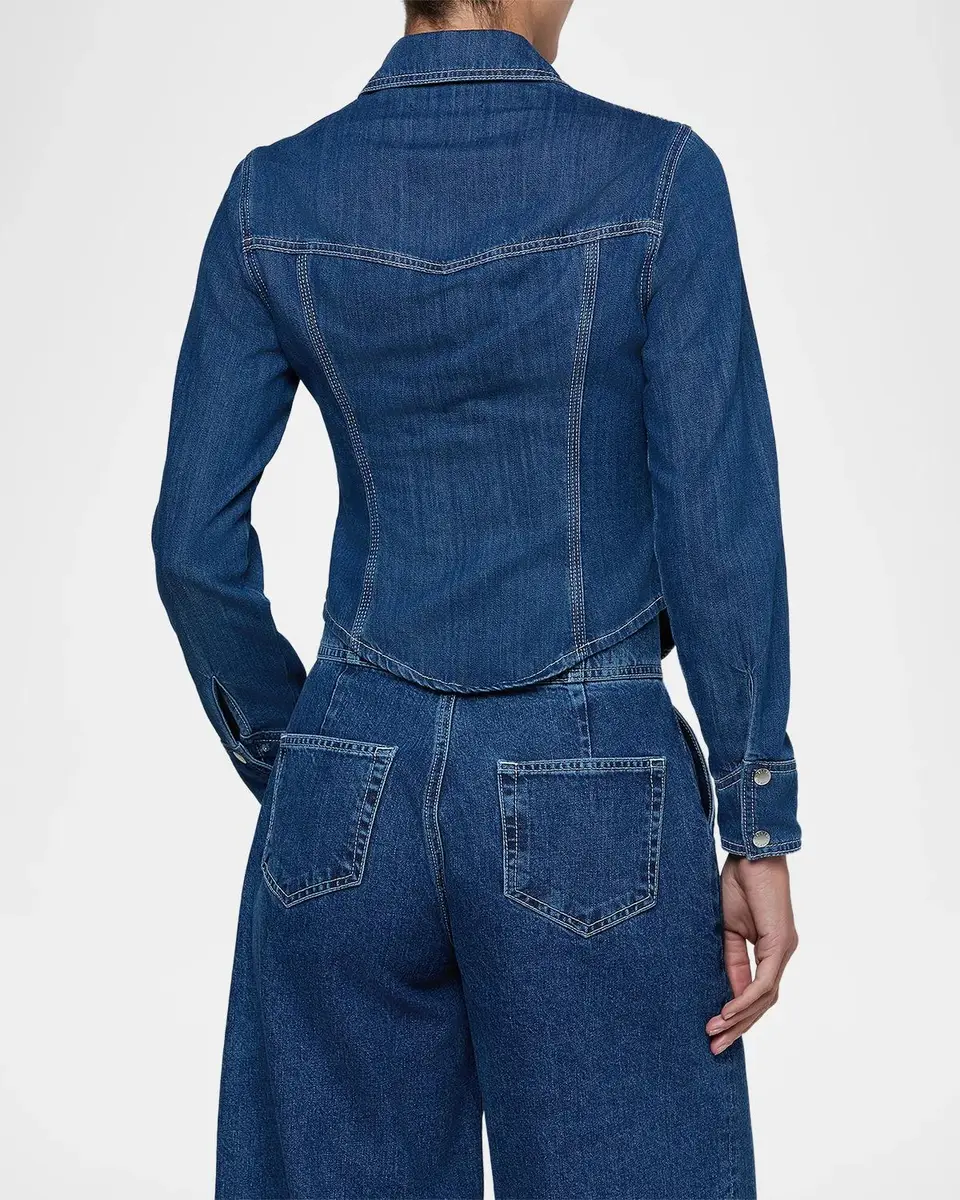 L'Agence Louis Fitted Denim Shirt | Thumbnail 3 L'Agence Louis Fitted Denim Shirt | Thumbnail 3