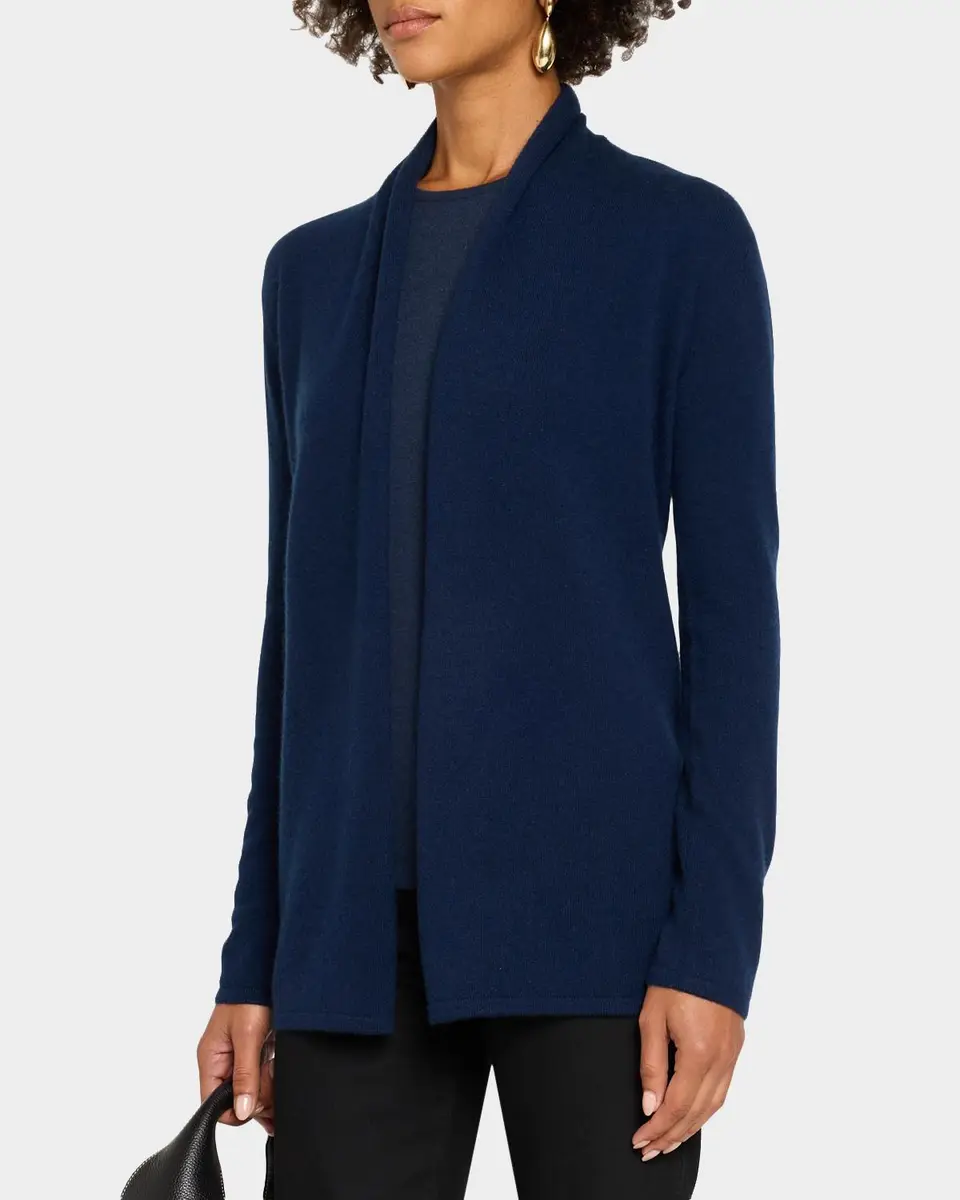 Neiman Marcus Cashmere Collection Open-Front Cashmere Cardigan | Thumbnail 4 Neiman Marcus Cashmere Collection Open-Front Cashmere Cardigan | Thumbnail 4