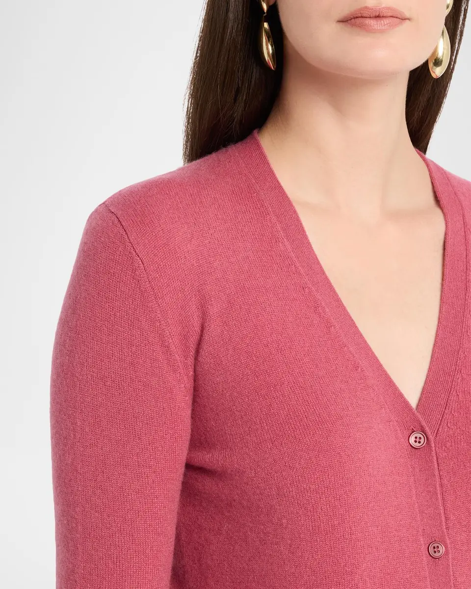 Neiman Marcus Cashmere Collection Cashmere V-Neck Cardigan | Thumbnail 5 Neiman Marcus Cashmere Collection Cashmere V-Neck Cardigan | Thumbnail 5