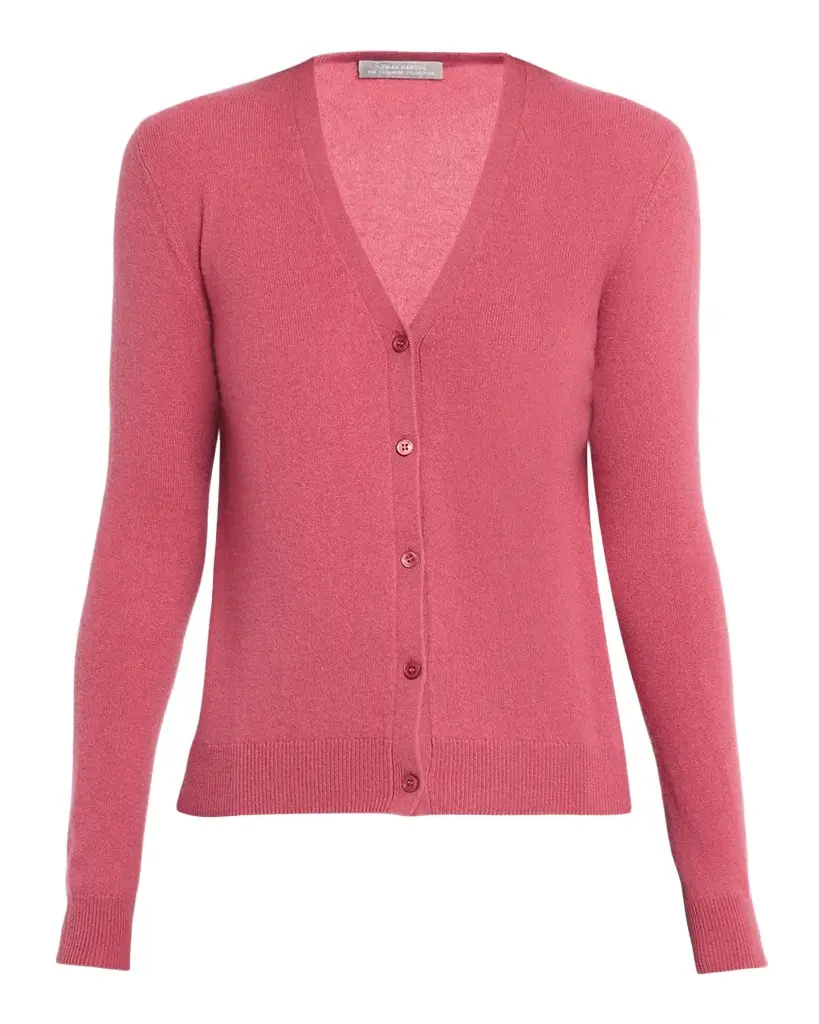 Neiman Marcus Cashmere Collection Cashmere V-Neck Cardigan