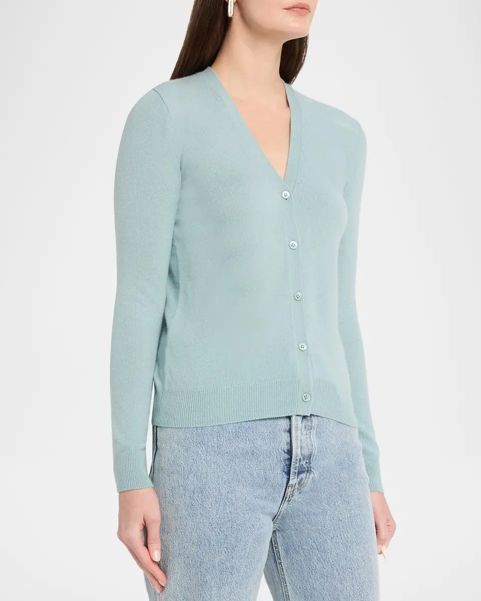 Neiman Marcus Cashmere Collection Cashmere V-Neck Cardigan | Thumbnail 4 Neiman Marcus Cashmere Collection Cashmere V-Neck Cardigan | Thumbnail 4