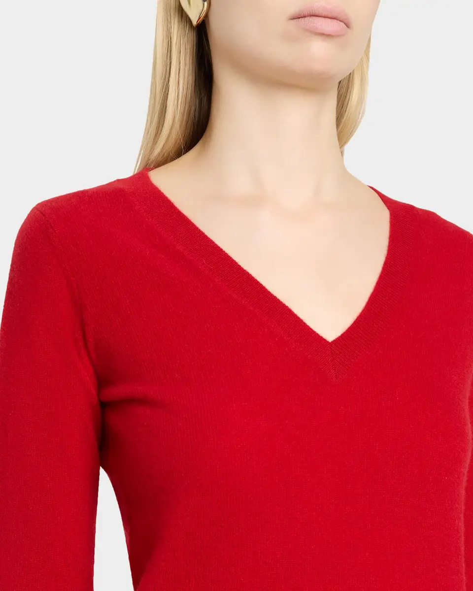 Neiman Marcus Cashmere Collection Cashmere V-Neck Sweater | Thumbnail 5 Neiman Marcus Cashmere Collection Cashmere V-Neck Sweater | Thumbnail 5