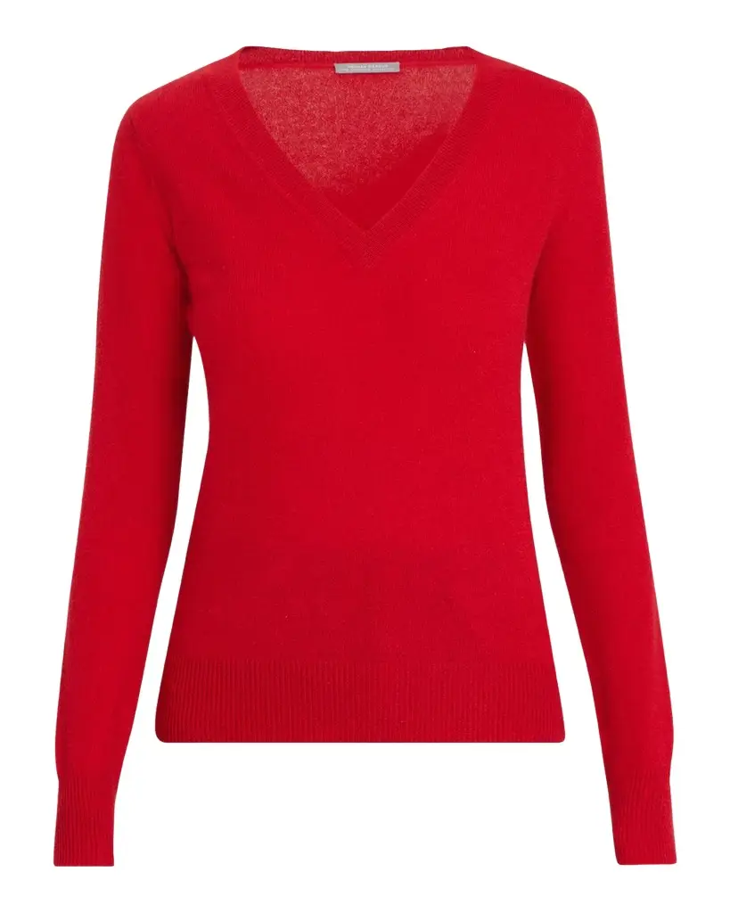 Neiman Marcus Cashmere Collection Cashmere V-Neck Sweater