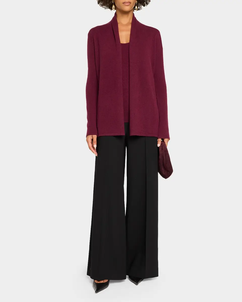 Neiman Marcus Cashmere Collection Open-Front Cashmere Cardigan | Thumbnail 2 Neiman Marcus Cashmere Collection Open-Front Cashmere Cardigan | Thumbnail 2