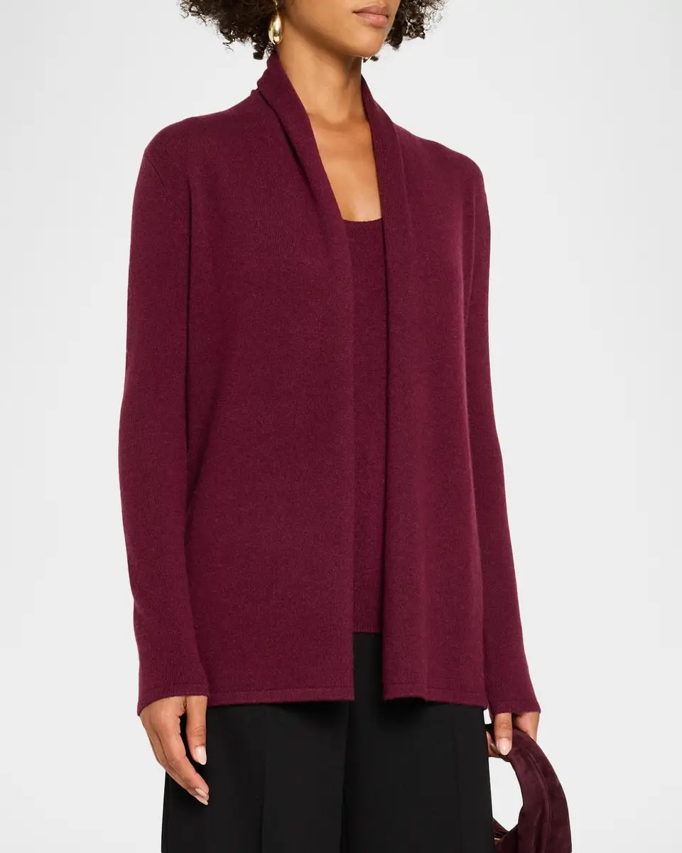 Neiman Marcus Cashmere Collection Open-Front Cashmere Cardigan | Thumbnail 4 Neiman Marcus Cashmere Collection Open-Front Cashmere Cardigan | Thumbnail 4