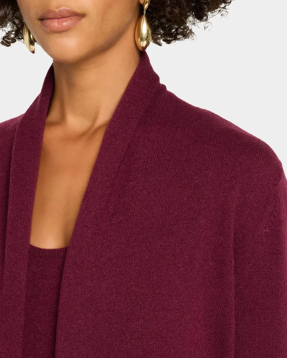Neiman Marcus Cashmere Collection Open-Front Cashmere Cardigan | Thumbnail 5 Neiman Marcus Cashmere Collection Open-Front Cashmere Cardigan | Thumbnail 5