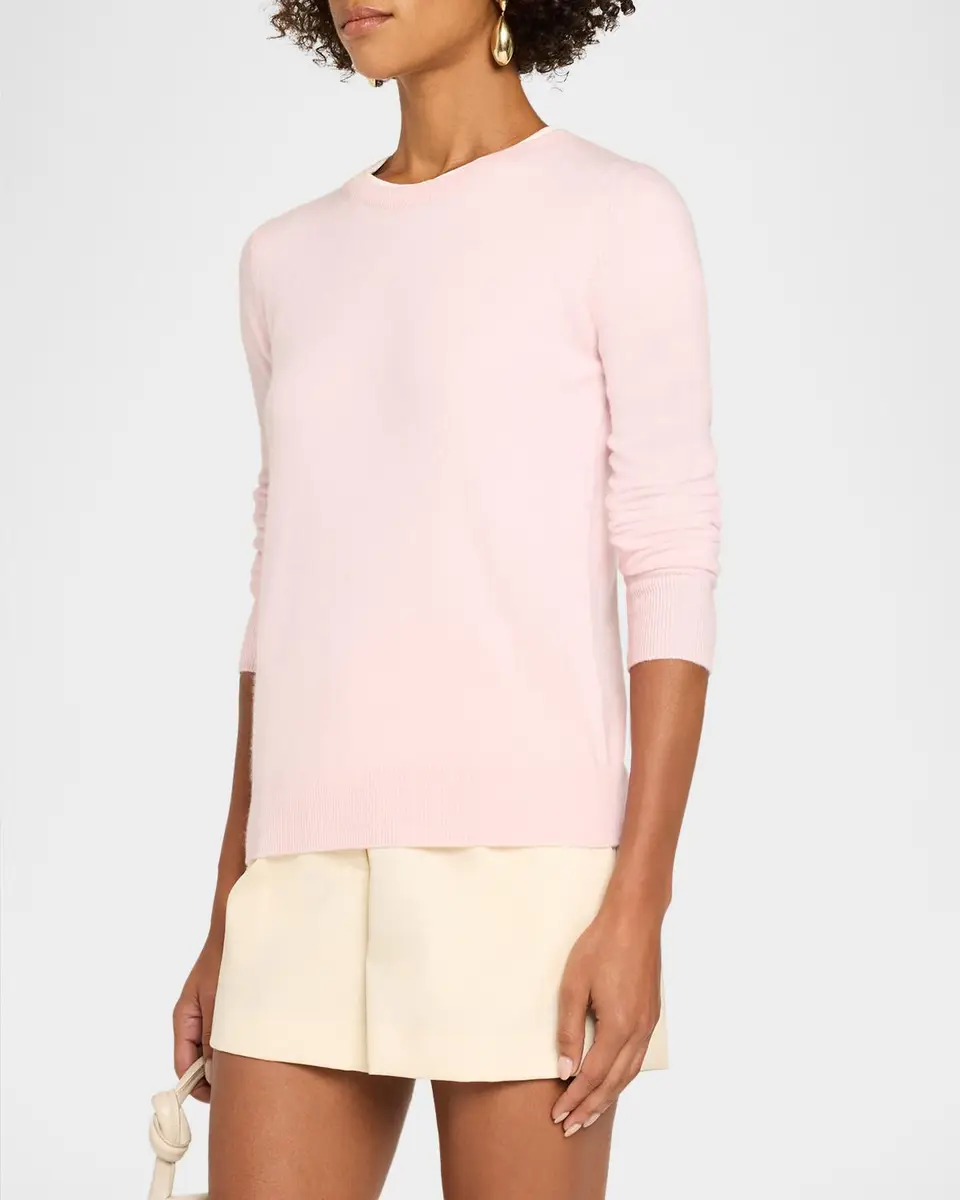Neiman Marcus Cashmere Collection Cashmere Crewneck Sweater | Thumbnail 4 Neiman Marcus Cashmere Collection Cashmere Crewneck Sweater | Thumbnail 4