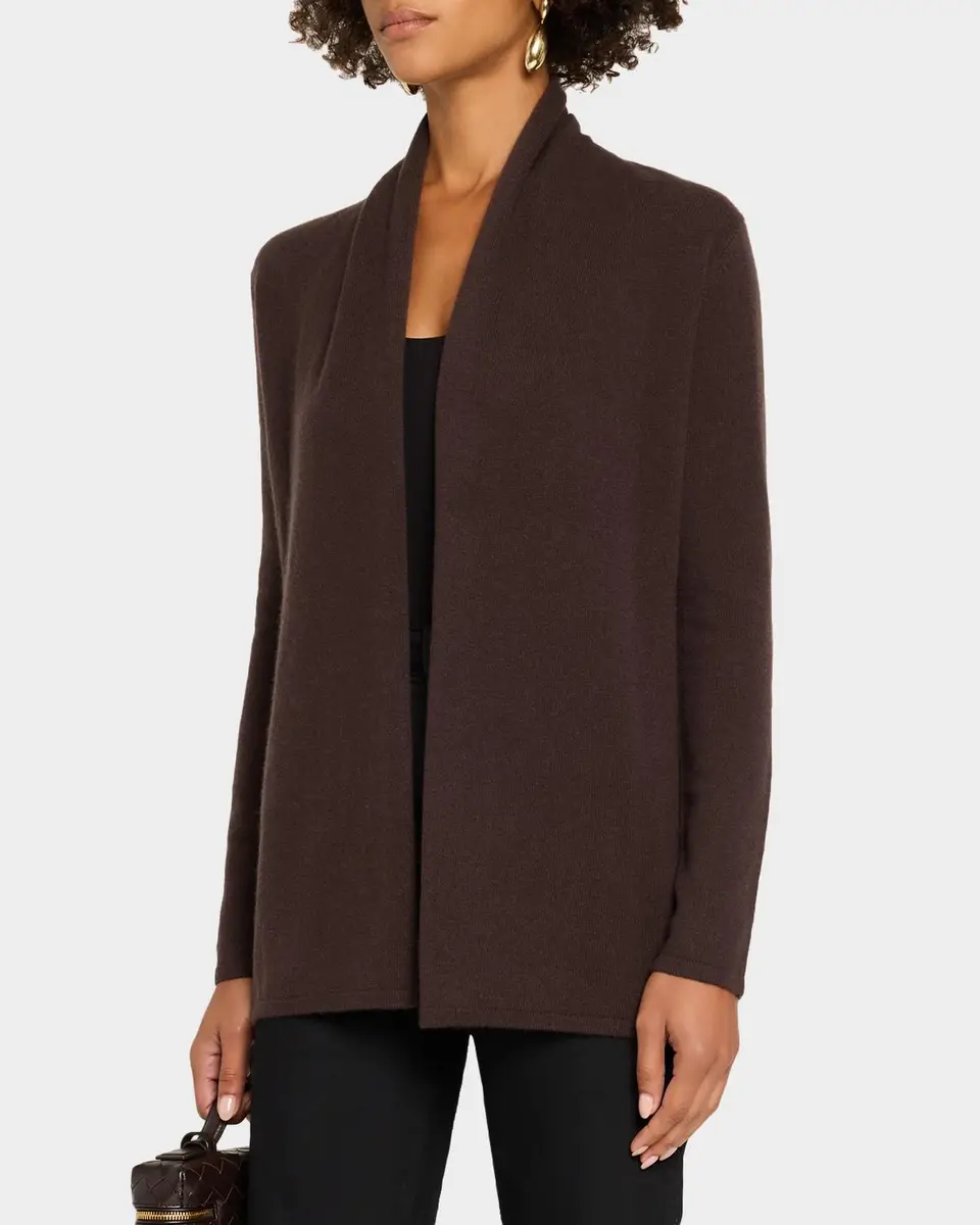 Neiman Marcus Cashmere Collection Open-Front Cashmere Cardigan | Thumbnail 4 Neiman Marcus Cashmere Collection Open-Front Cashmere Cardigan | Thumbnail 4