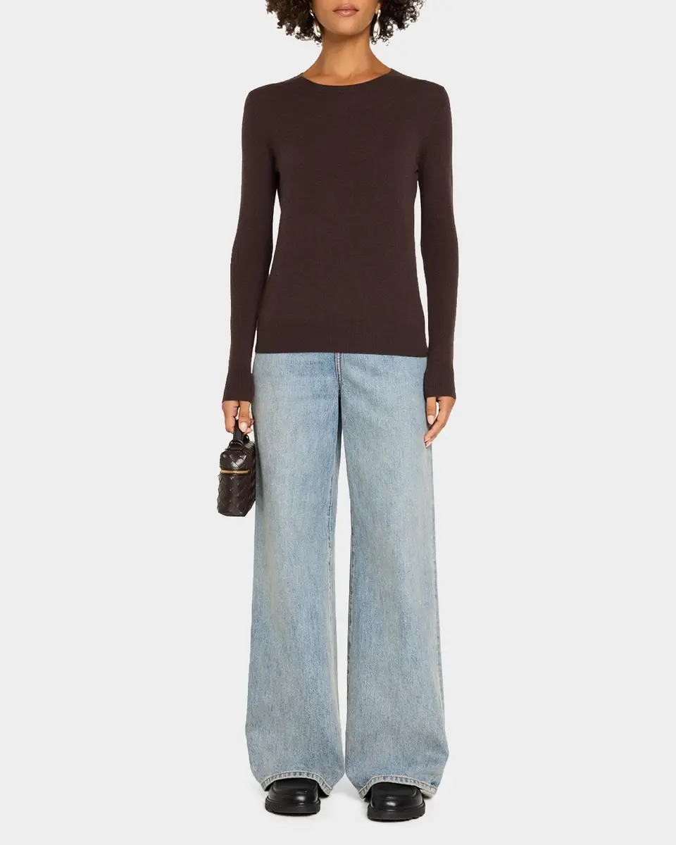 Neiman Marcus Cashmere Collection Cashmere Crewneck Sweater | Thumbnail 2 Neiman Marcus Cashmere Collection Cashmere Crewneck Sweater | Thumbnail 2