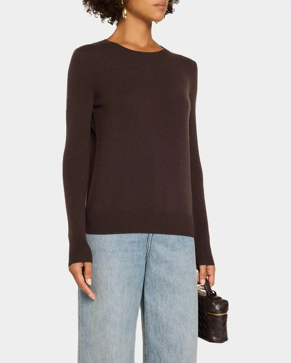 Neiman Marcus Cashmere Collection Cashmere Crewneck Sweater | Thumbnail 4 Neiman Marcus Cashmere Collection Cashmere Crewneck Sweater | Thumbnail 4