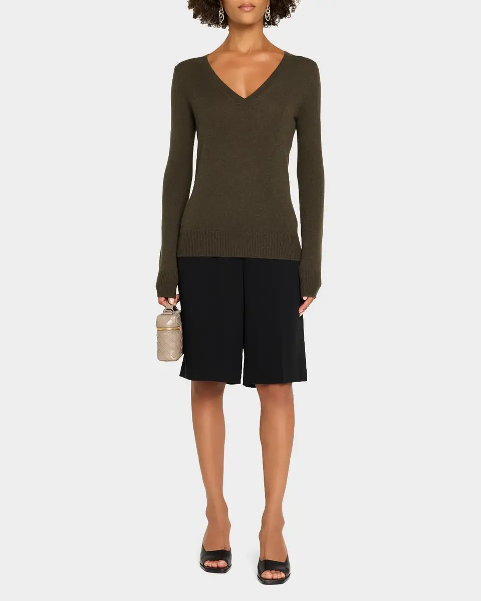 Neiman Marcus Cashmere Collection Cashmere V-Neck Sweater | Thumbnail 2 Neiman Marcus Cashmere Collection Cashmere V-Neck Sweater | Thumbnail 2