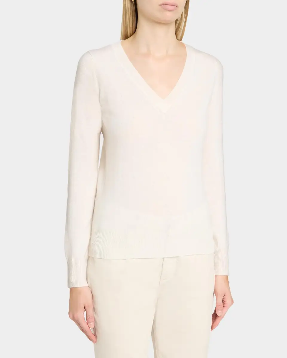 Neiman Marcus Cashmere Collection Cashmere V-Neck Sweater | Thumbnail 4 Neiman Marcus Cashmere Collection Cashmere V-Neck Sweater | Thumbnail 4