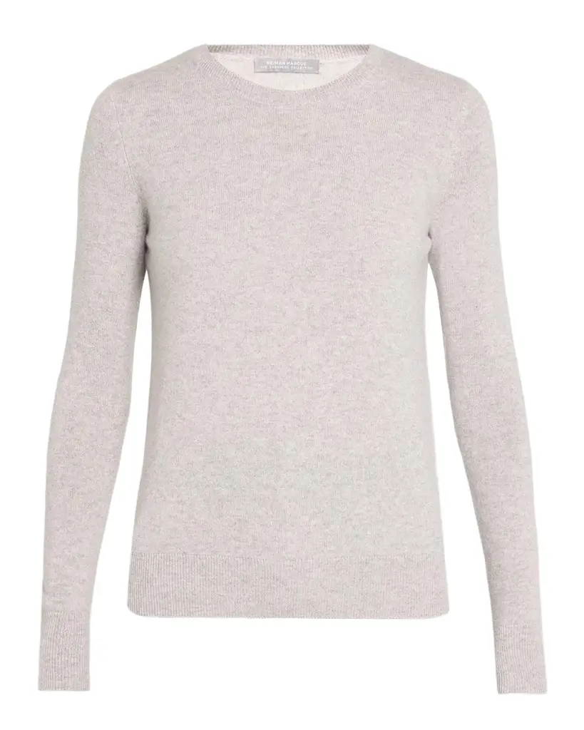 Neiman Marcus Cashmere Collection Cashmere Crewneck Sweater