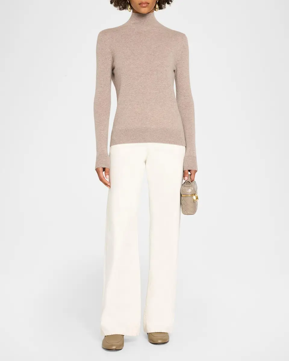 Neiman Marcus Cashmere Collection Mock-Neck Cashmere Sweater | Thumbnail 2 Neiman Marcus Cashmere Collection Mock-Neck Cashmere Sweater | Thumbnail 2