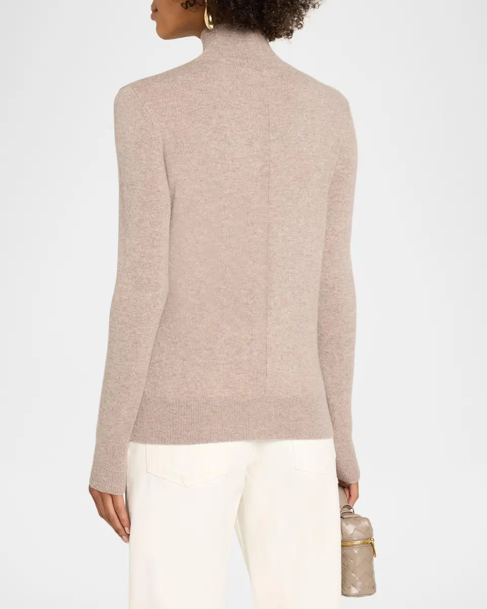 Neiman Marcus Cashmere Collection Mock-Neck Cashmere Sweater | Thumbnail 3 Neiman Marcus Cashmere Collection Mock-Neck Cashmere Sweater | Thumbnail 3