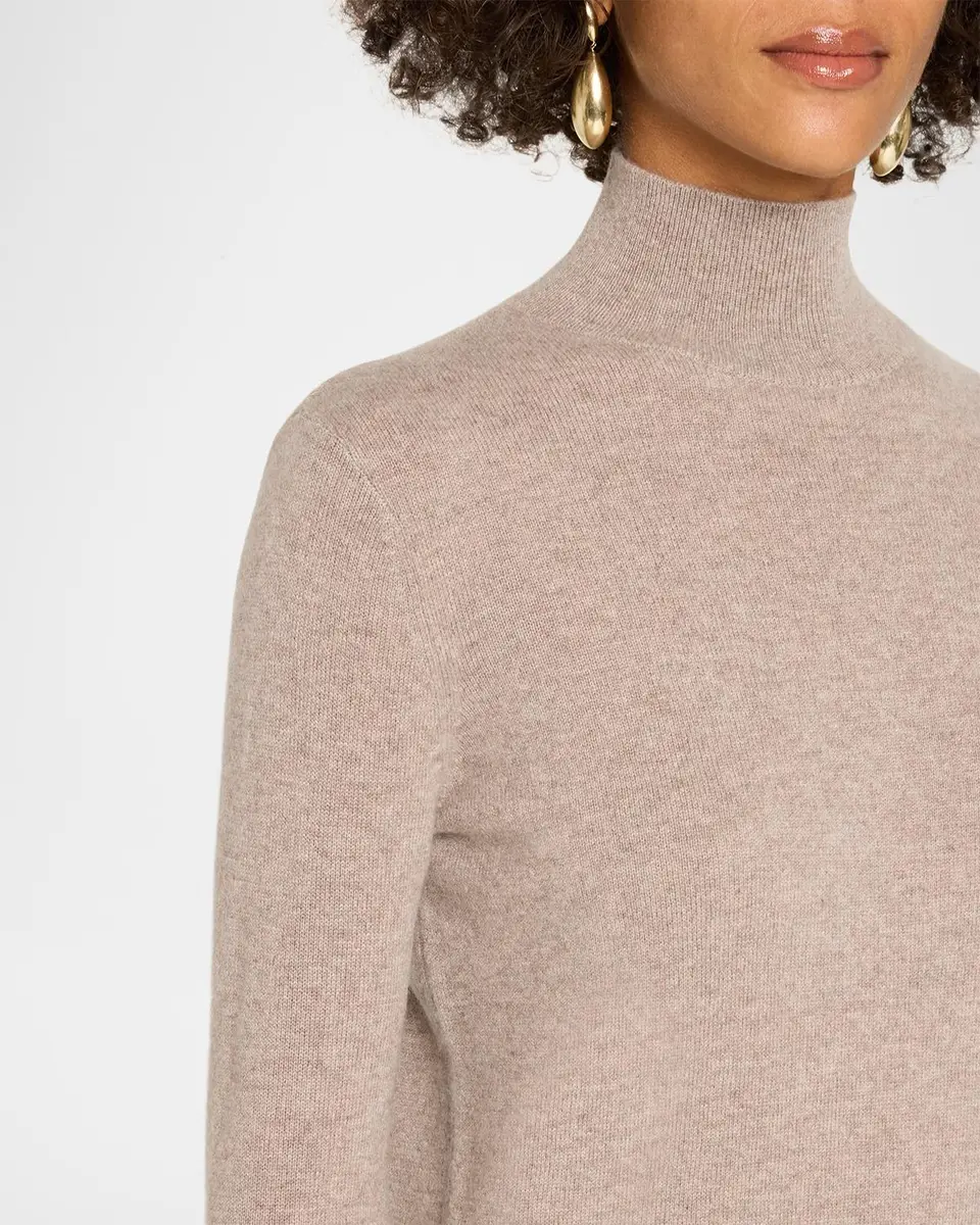 Neiman Marcus Cashmere Collection Mock-Neck Cashmere Sweater | Thumbnail 5 Neiman Marcus Cashmere Collection Mock-Neck Cashmere Sweater | Thumbnail 5